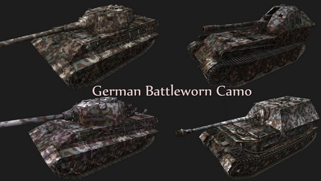 Сборка камуфляжей Германии "Battleworn" для игры World Of Tanks