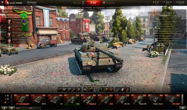 Праздничный ангар к 1 Мая с танками для World of Tanks 0.9.15