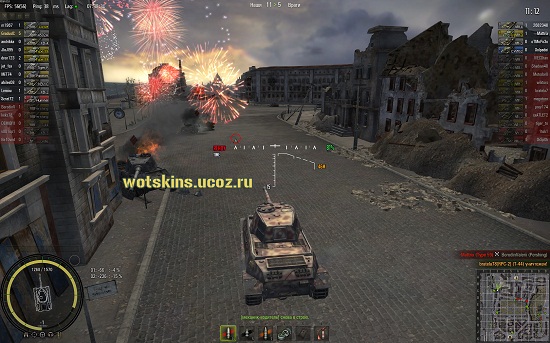 Фейерверк при взрыве техники для игры World Of Tanks