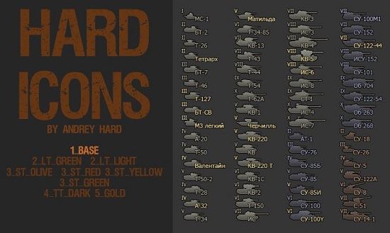 HARDicons v0.8.10 для игры World Of Tanks