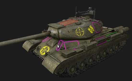 Контурные зоны пробития в стиле "Красной Звезды" для игры World Of Tanks