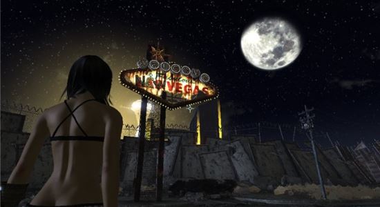 HD moon & night sky для Fallout: New Vegas