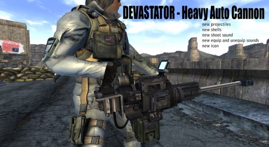 DEVASTATOR - Heavy Auto Cannon для Fallout: New Vegas