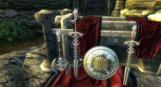 Morrigan Swords Axes Hammers and Shield для The Elder Scrolls IV: Oblivion