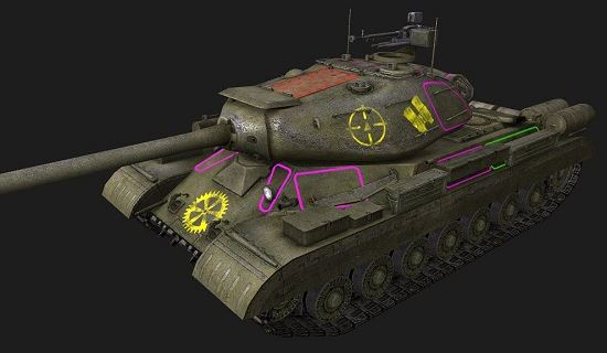 Контурные зоны пробития в стиле "Красной Звезды" для World Of Tanks