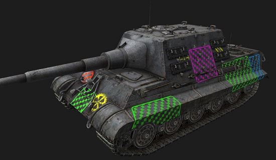 Штрихованные зоны пробития в стиле "Красной Звезды" для World Of Tanks