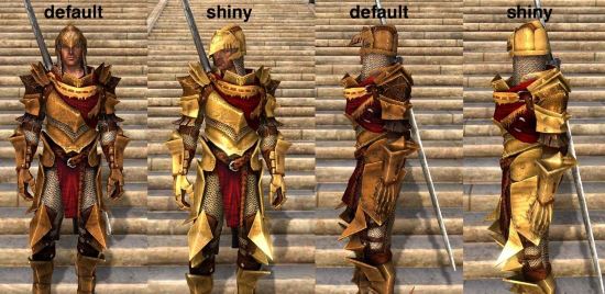 Новый золотой ретекстур брони Чемпиона-воина для Dragon Age 2