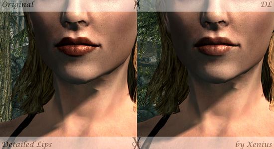 Detailed Lips для TES V: Skyrim