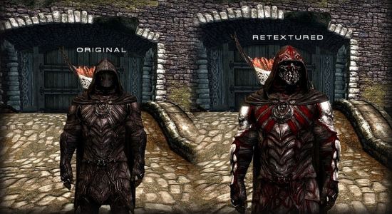 Recolored Skull Nightingale Armor для TES V: Skyrim