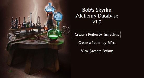 Алхимическая база данных \ Bobs Alchemy Database для TES V: Skyrim