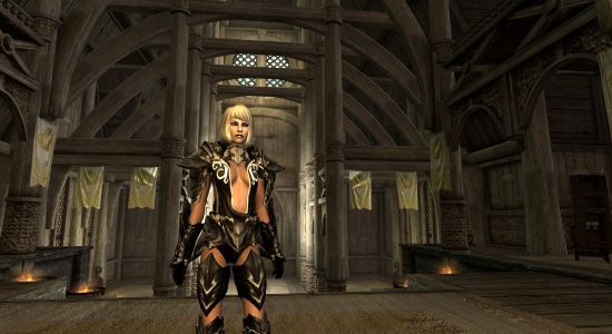 Эбонитовая броня для женского персонажа для TES V: Skyrim