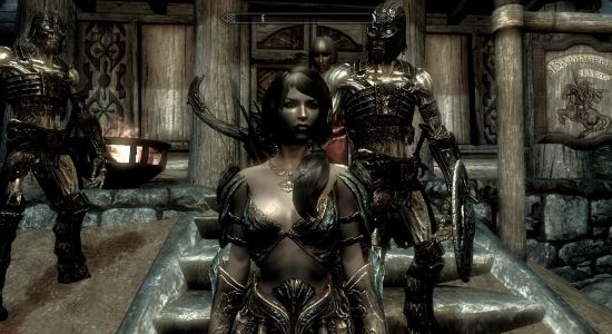 Ретекстур откровенной брони из стекла, без больших наплечников для TES V: Skyrim
