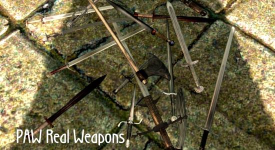 PAW Real Weapons для TES V: Skyrim