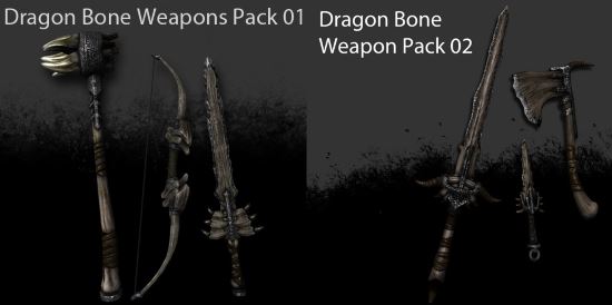 Оружие из драконьей кости \ Dragon Bone Weapon для TES V: Skyrim