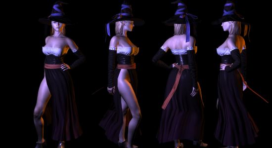 Одеяние волшебницы \ Sorceress Outfit for UNP для TES V: Skyrim