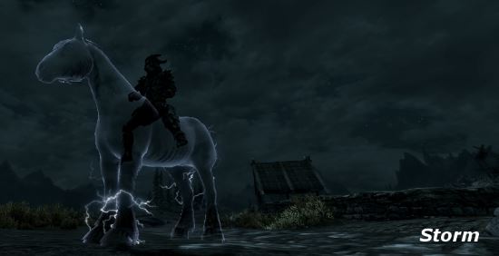 Призыв магических скакунов \ Conjure Rideable Ethereal Horse Spell для TES V: Skyrim