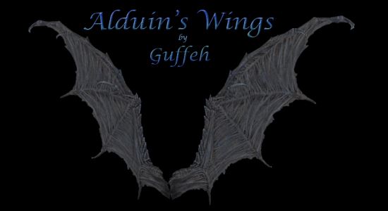 Крылья Алдуина \ Alduins Wings для TES V: Skyrim