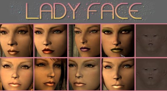 Аддон для Pretty Face Pack / LadyFace для TES V: Skyrim