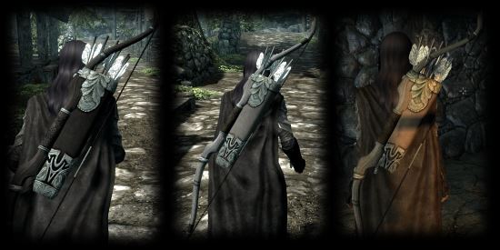 Серебряные лук и стрелы / Silver Bow and Arrows для TES V: Skyrim
