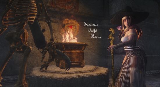 Костюм Колдуньи / Dragons Crown Sorceress Outfit Remix UNP or CHSBHC для TES V: Skyrim