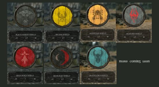 Craftable Lore-Friendly Painted Shields \ Набор Лорных Щитов Скайрима для TES V: Skyrim