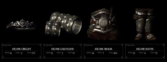 Silver Armor / Серебряные доспехи для TES V: Skyrim