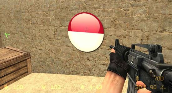 Round Indonesia Flag для Counter-Strike Source