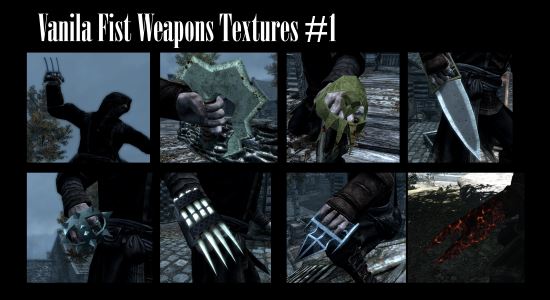 Когти, кулаки, кинжалы и кастеты \ Iron Claw Daggers Fist Weapons для TES V: Skyrim
