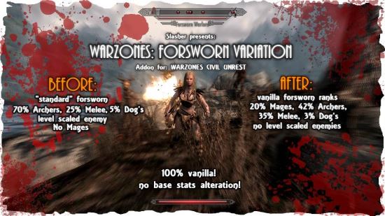 WARZONES more Forsworn Variation для TES V: Skyrim