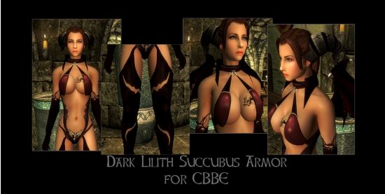 Костюмчик Тёмной Лилит \ Dark Lilith Sexy Succubus Armor CBBE NKT для TES V: Skyrim