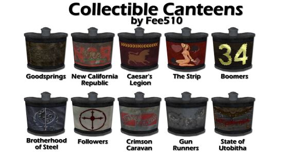 Коллекционные фляги / Collectible Canteens для Fallout: New Vegas