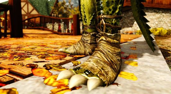 Когти на лапах у зверорас \ Grimoas Plantigrade Feet For Beast Races для TES V: Skyrim