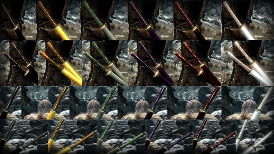 Катаны 3в1 / T10 Ko Katana Ninja Sword+Cane Katana+Dancing Crane Katana для TES V: Skyrim