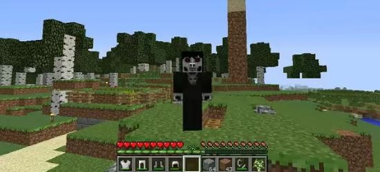 Скин Скелета в плаще для Minecraft