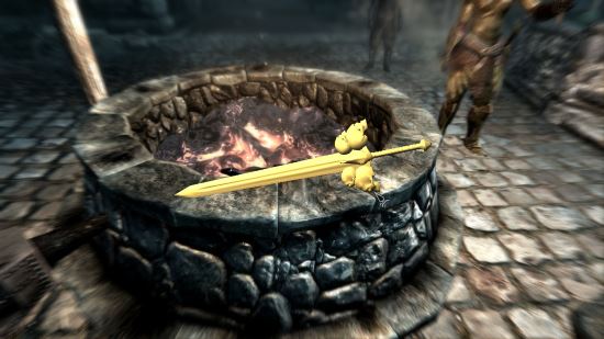 Golden Death Eater Sword / Золотой пожиратель жизни для TES V: Skyrim