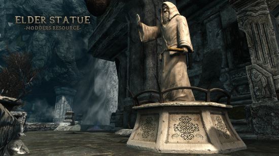 Elder Statue - Level Asset / Статуя старейшины для TES V: Skyrim