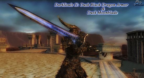 Dusk Black Dragon Armor and Dusk Moonblade для Dark Souls II