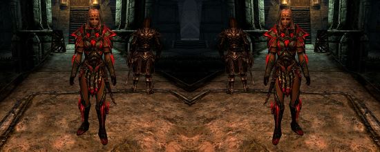 Male+Female glass armor для TES V: Skyrim