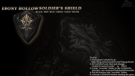 Ebony Hollow Soldier Shield для Dark Souls II