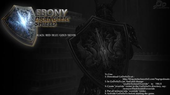 Ebony Drangleic Shield для Dark Souls II