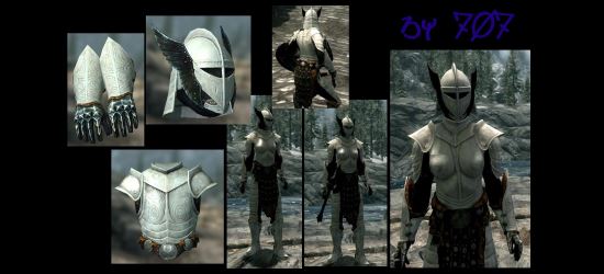 White Re-color Plate Steel Armor для TES V: Skyrim