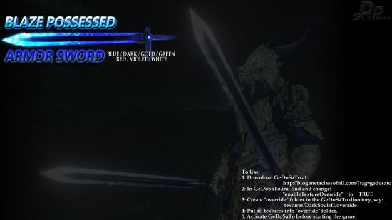 Blaze Possessed Armor Sword для Dark Souls II