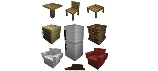 Furniture мод на мебель для Minecraft 1.8/1.7.10/1.7.2/1.6.4/1.5.2