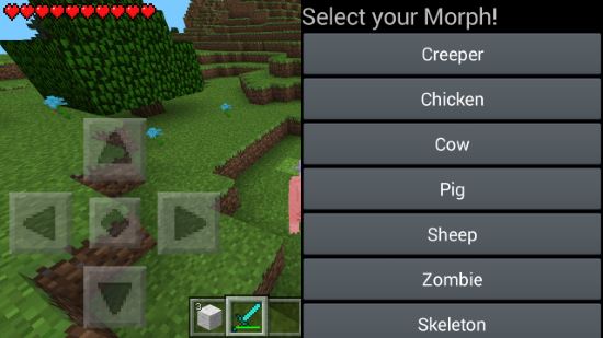 Morph - Превращение в моба мод для Minecraft PE 0.10.4/0.10.0/0.9.5
