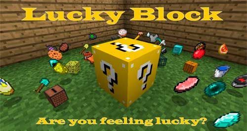 Мод Lucky Block Блок удачи для Minecraft 1.8