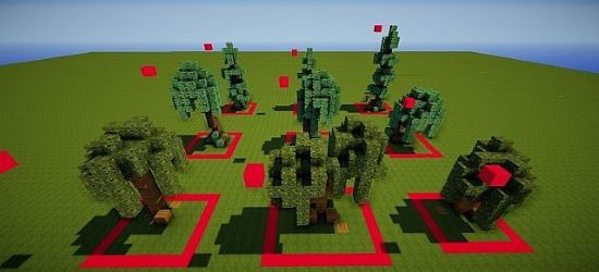 Дополнение деревьев Карта для Minecraft 1.8.2/1.8.1/1.7.10/1.7.2