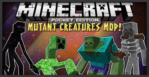 Mutant Creatures - Монстры мутанты мод для Minecraft Pocket Edition 0.9.5.2/0.9.x