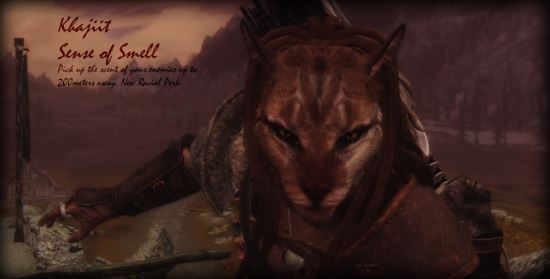 Khajiit Sense of Smell / Обоняние Каджита v3.1a для TES V: Skyrim