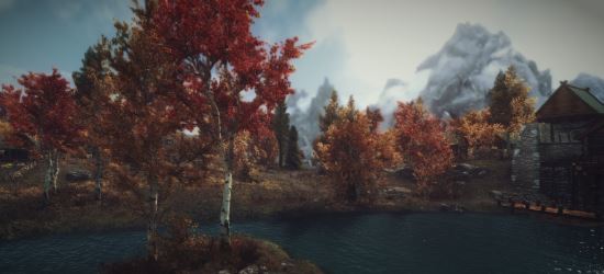 Realistic Aspen Trees 4k 2k 1k / Золотая осень Скайрима для TES V: Skyrim