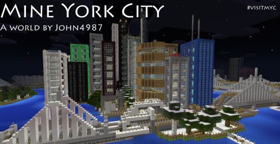 Mine York City Карта для Minecraft PE 0.10.5/0.10.4/0.10.0